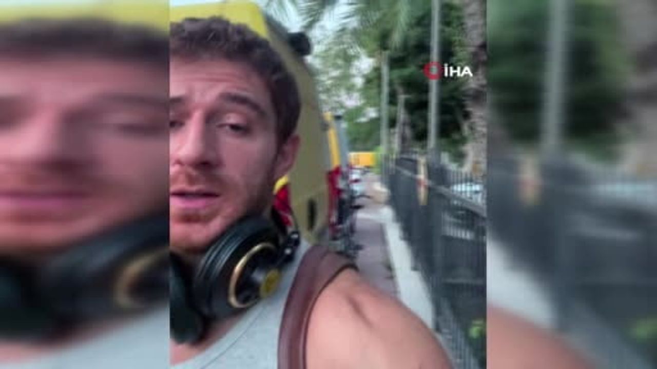 Antalya'da kaldırımlar PTT araçlarıyla daraldı, müzisyenden empati çağrısı