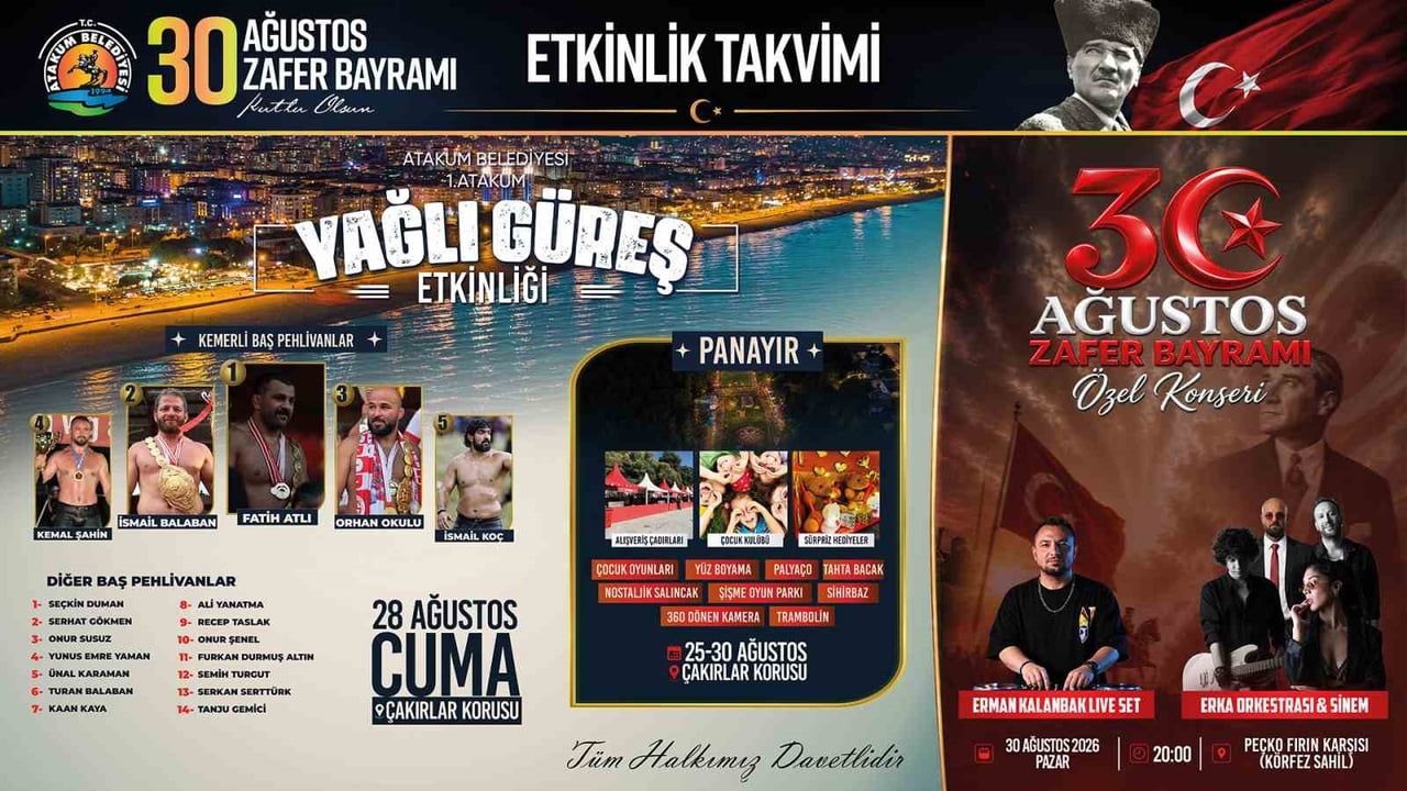 Atakum'da 30 ağustos coşkusu günler öncesinden başlıyor