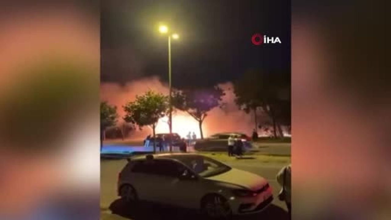 Avcılar'da sahil parkında gece çıkan ağaçlık yangını söndürüldü