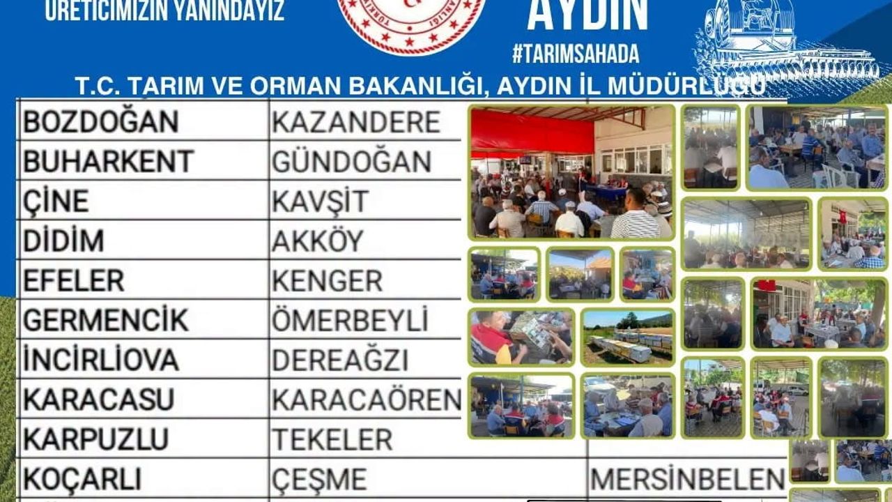 Aydın’da üreticiyle sahada çözüm arayışı: 17 ilçede cuma buluşmaları