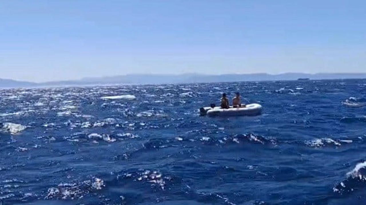 Ayvalık'ta kısa sürede müdahale: lastik bottaki iki kişi güvenle kıyıya getirildi