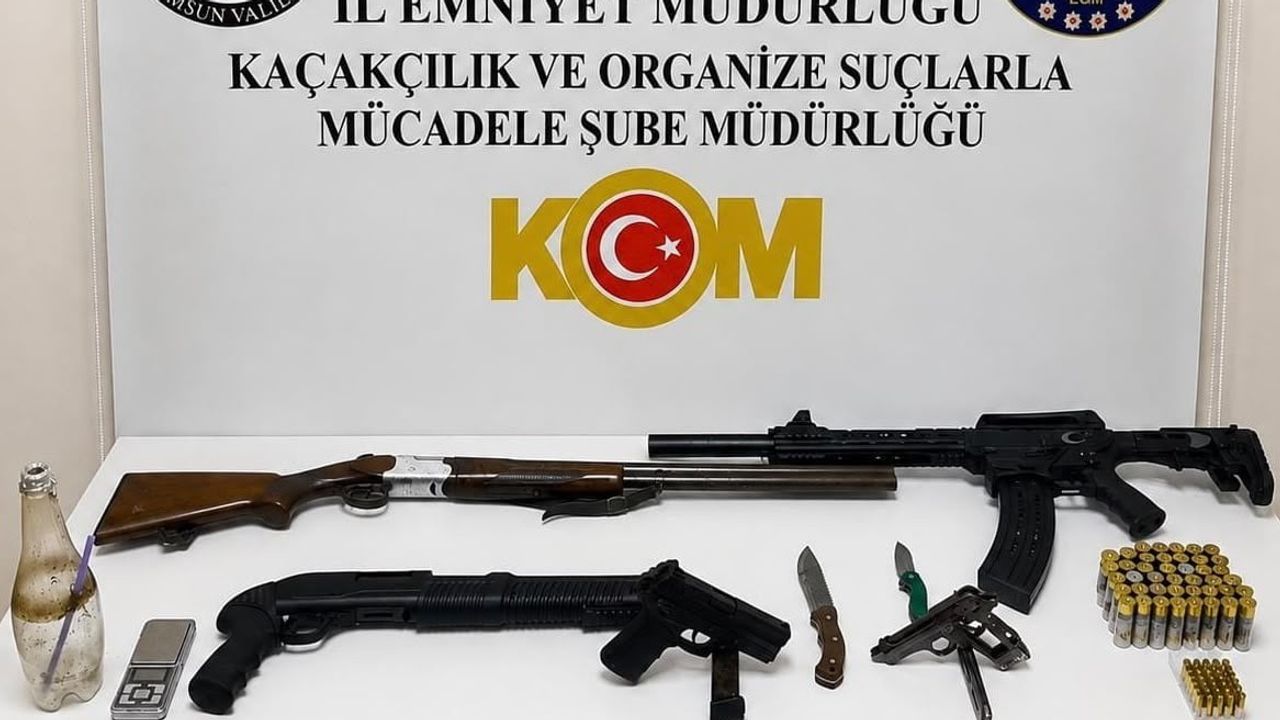 Bafra'da kaçak silah ticaretine operasyon: ruhsatsız silahlar ve 3 gözaltı