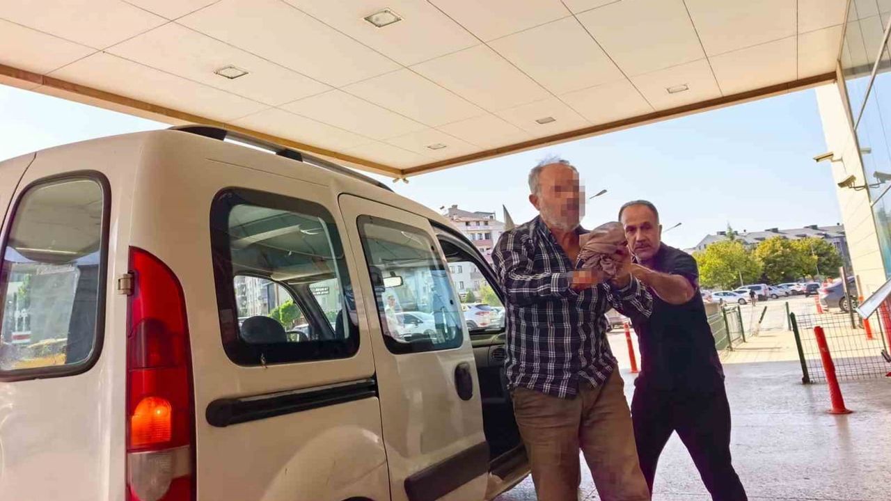 Bahçede ahşap keserken elini spiral makinesine kaptırdı