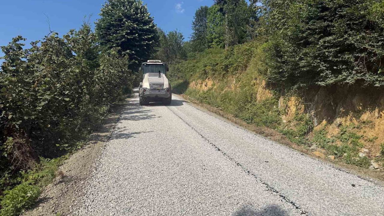 Bakacak köyünde mahalle yolları soğuk asfaltla yenilendi