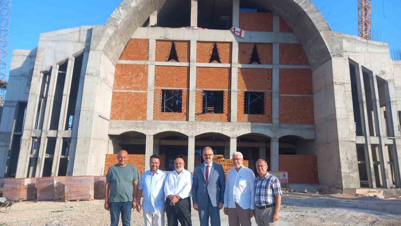 Bandırma'da Onyedi Eylül Üniversitesi kampüsünde cami inşaatı yerinde değerlendirildi