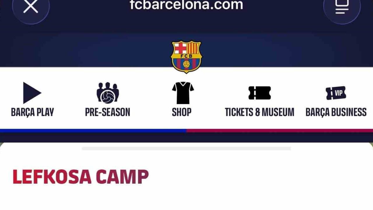 Barcelona'nın Lefkoşa kampı KKTC ile Rum tarafında tartışma yarattı