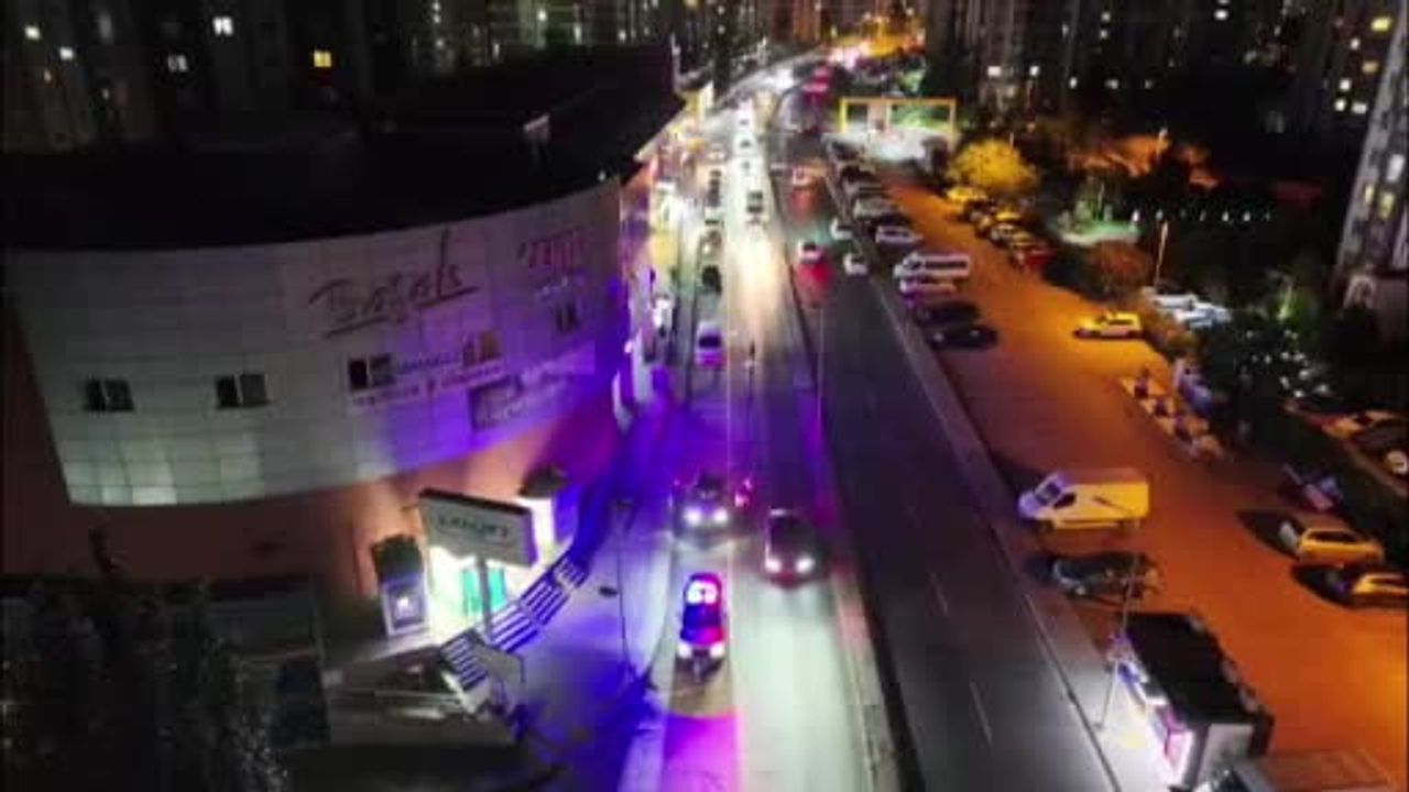 Başakşehir'de dron destekli gece denetimi: 43 araca 248 bin 688 lira ceza