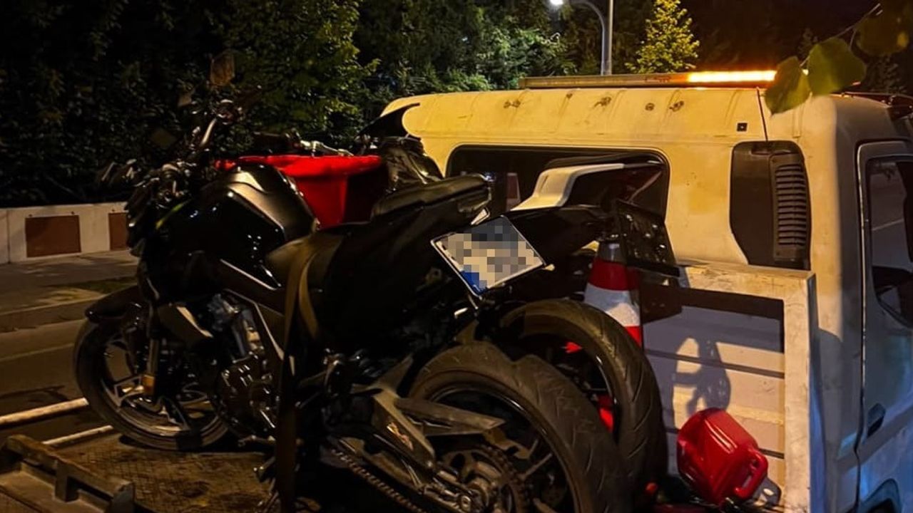 Başakşehir'de plaka katlanmış motosiklet sürücüsüne 310 bin lira ceza