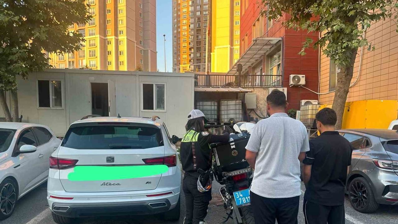 Başakşehir'de tehlikeli yolculuk sosyal medyaya düştü: iki kişiye 3 bin 500 lira ceza