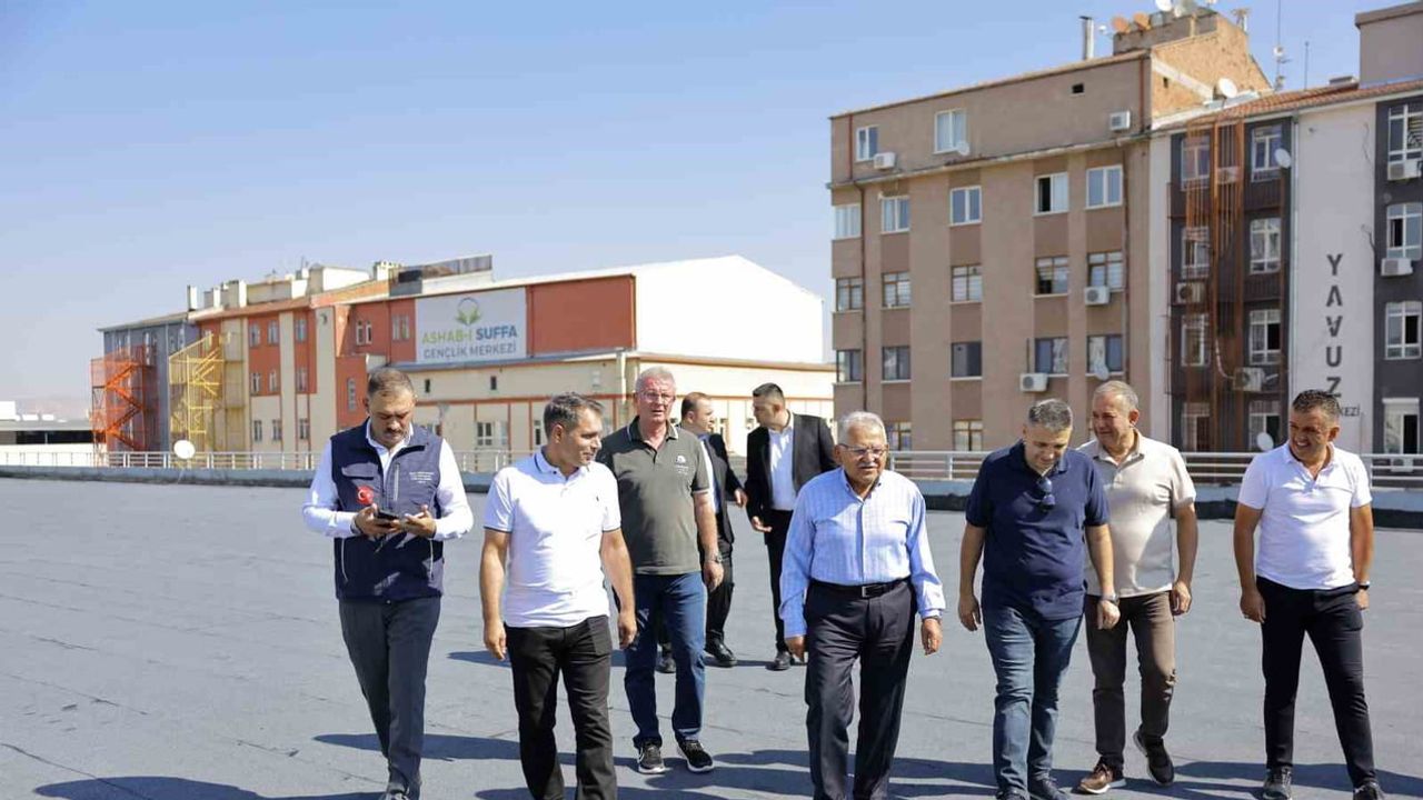 Başkan Memduh Büyükkılıç bedesten katlı otoparkında tamir ve düzenleme sürecini yerinde yönlendirdi