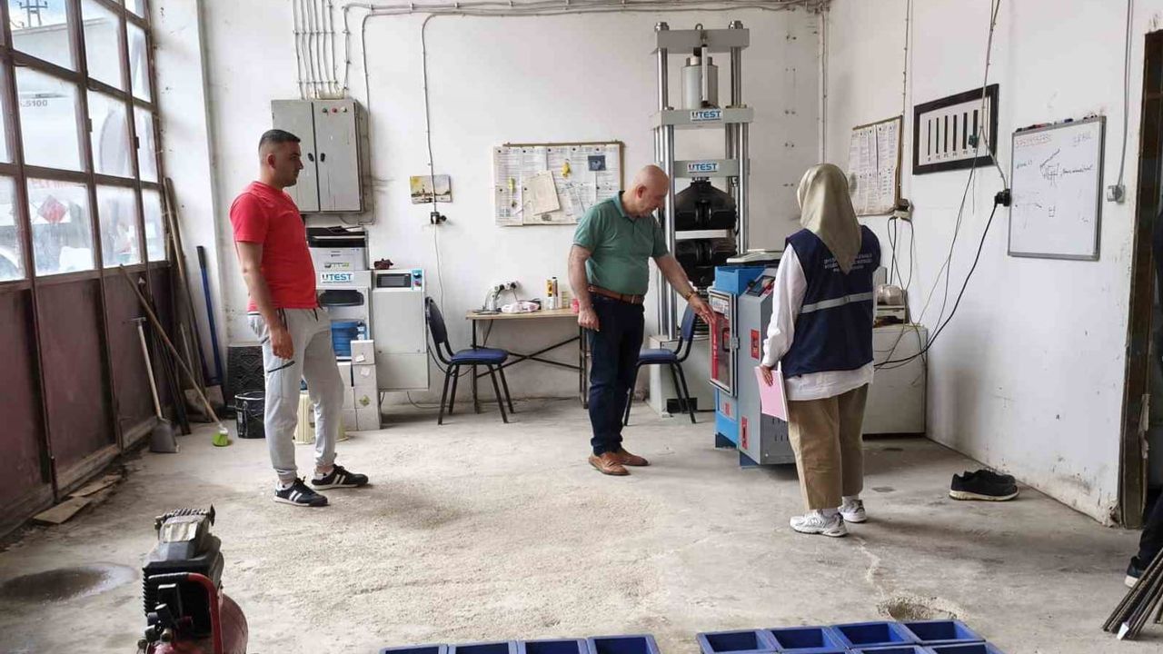 Bayburt'ta laboratuvar denetimleriyle yapı güvenliğine odaklanıldı