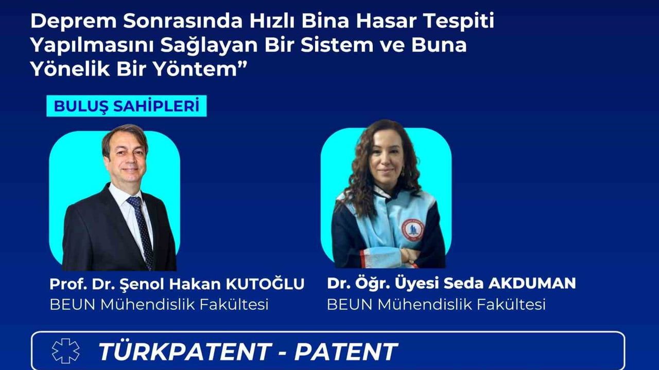BEUN akademisyenlerinin deprem sonrası hızlı bina hasar tespit sistemi patentlendi