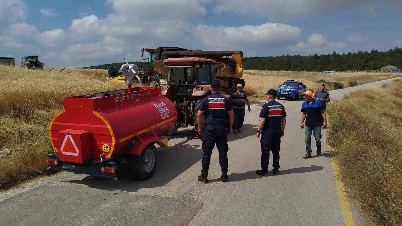 Bilecik'te hasat döneminde tarlalarda yangın riskine karşı sıkı denetim