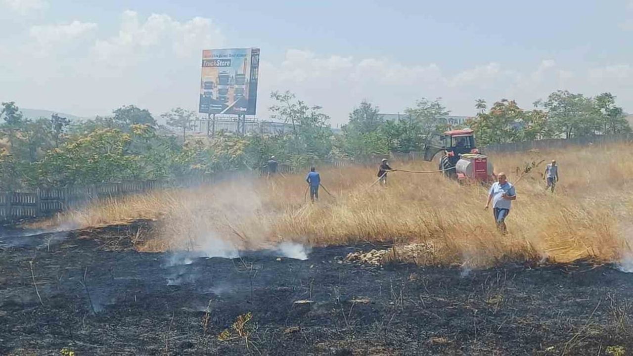Bilecik'te yol kenarındaki otluk yangını kısa sürede kontrol altına alındı