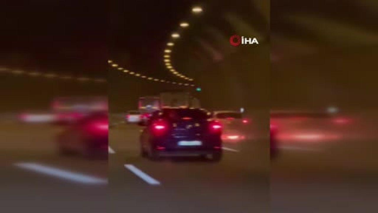Bolu Dağı tüneli'nde otomobil alev aldı, Ankara istikametinde kuyruklar oluştu