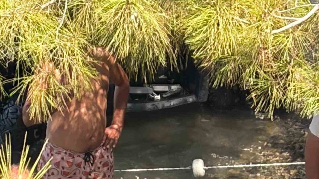 Boncuklu koyu'nda atv uçuruma yuvarlandı: baba ve çocuğu hastaneye kaldırıldı