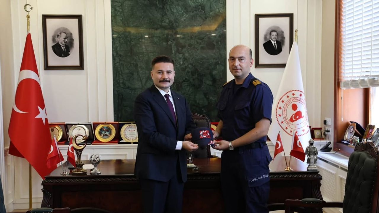 Borucu'dan Gökçeada kaymakamına ziyaret ve sahil güvenliği değerlendirmesi