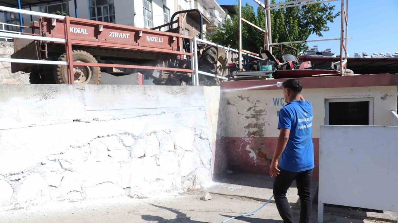 Bozdoğan’da kireçleme ve saha müdahaleleriyle haşereyle mücadele sürüyor