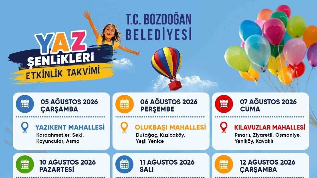 Bozdoğan'da yaz akşamları çocuk şenliği sokaklara taşınıyor