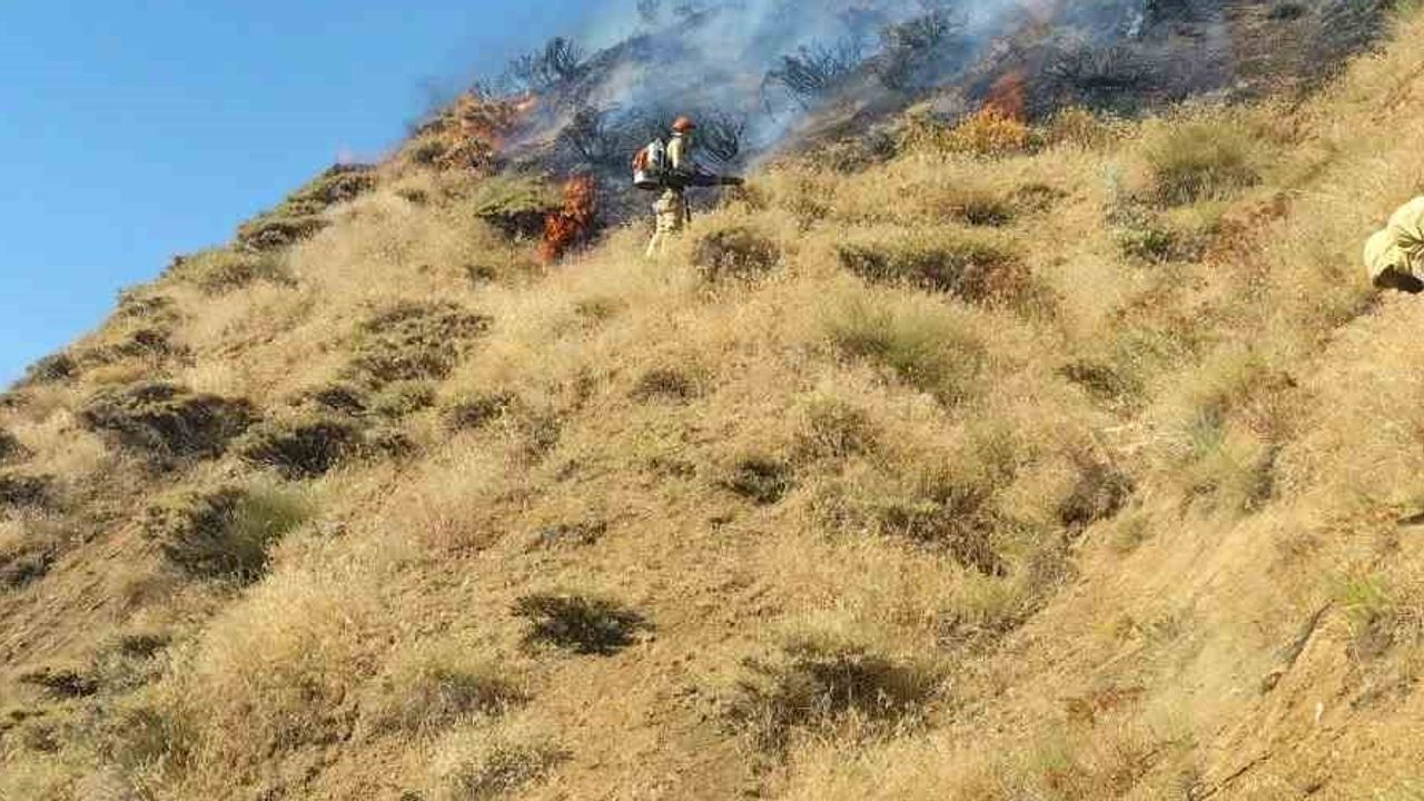 Bulgurluk'ta örtü yangınıyla mücadele gün içinde sürüyor