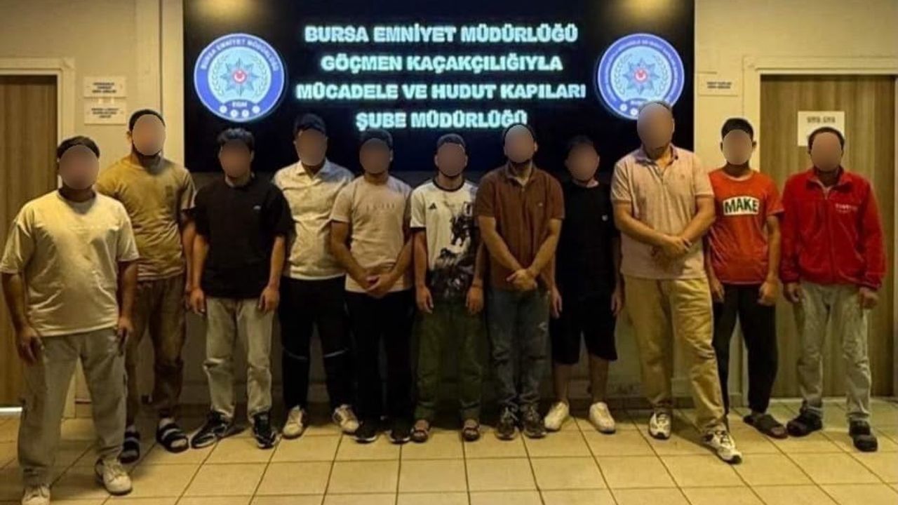 Bursa'da kaçak işçi operasyonunda 11 yabancı yakalandı, 1 şüpheli gözaltında