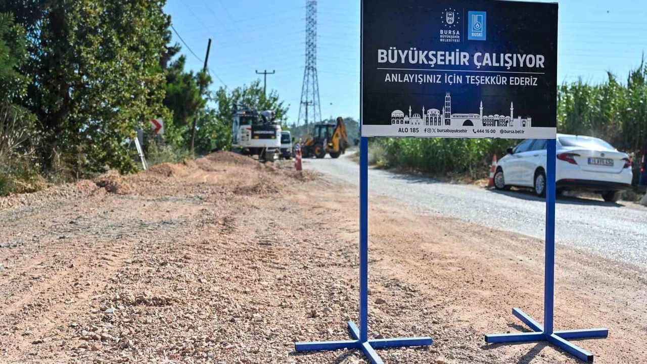 Bursa'da yeni yerleşimlere kanalizasyon hattı döşeniyor