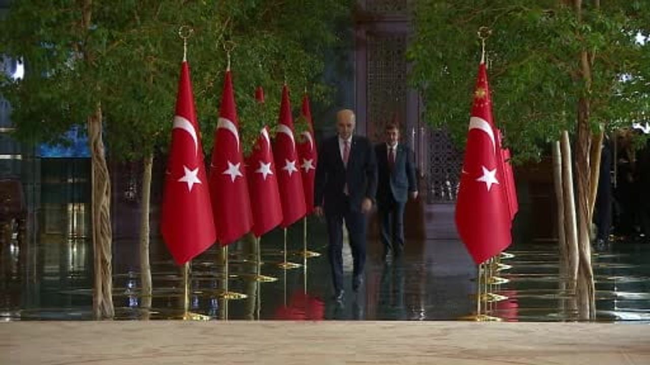 Büyük zaferin 104. yılında Cumhurbaşkanlığı Külliyesinde tebrik kabulü