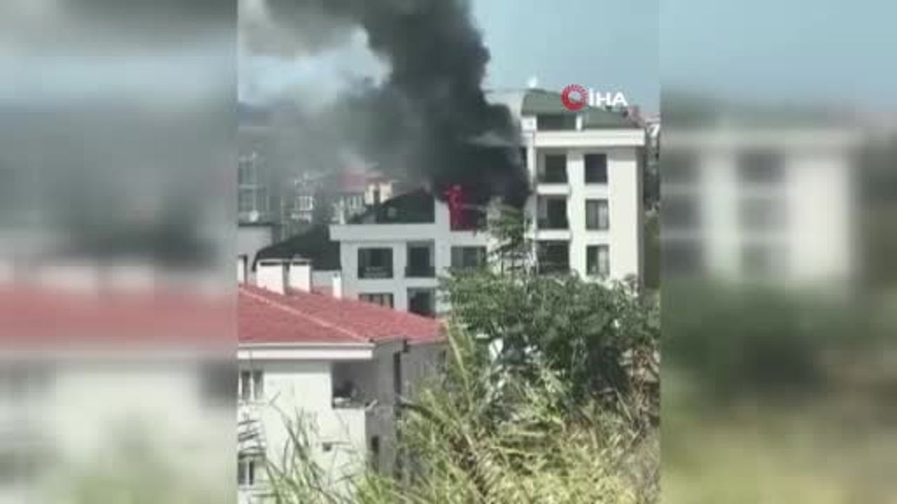 Büyükçekmece'de son kat yangını itfaiyeyi alarma geçirdi