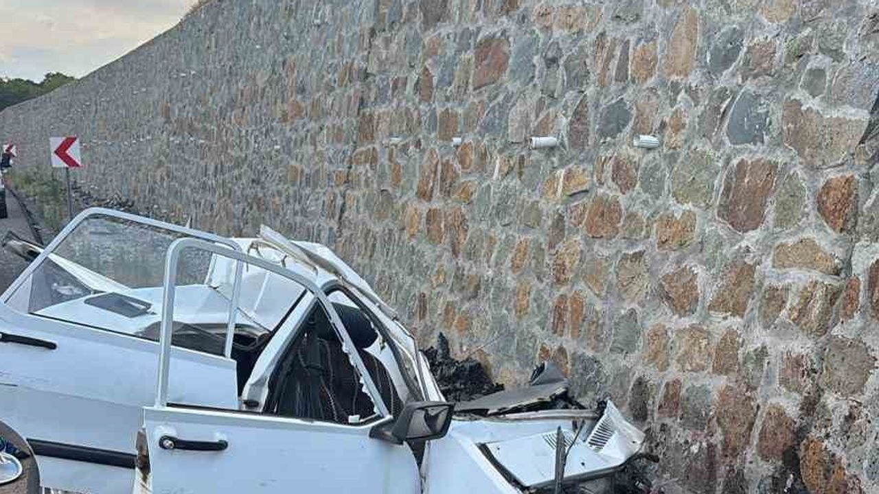Çanakkale'de Bayramiç yolunda kafa kafaya çarpışma: 1 ölü, 2 yaralı