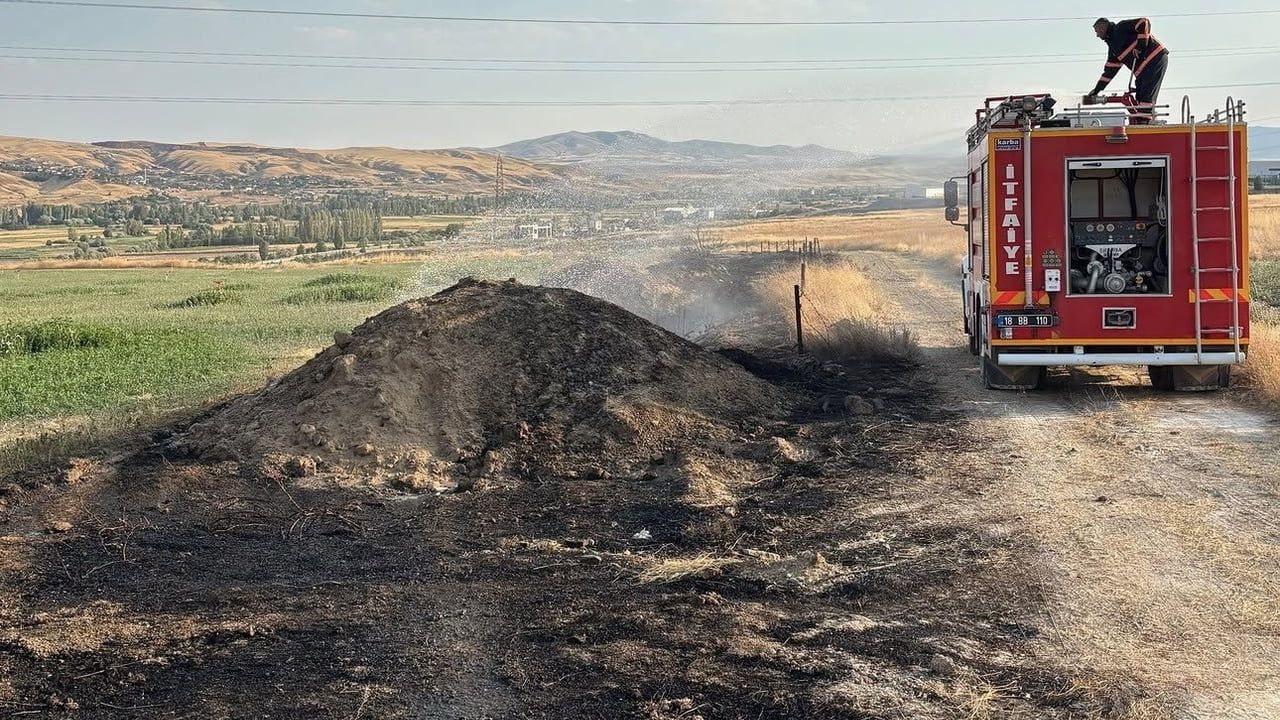 Çankırı'da köy yakınında çıkan örtü yangını kısa sürede kontrol altına alındı