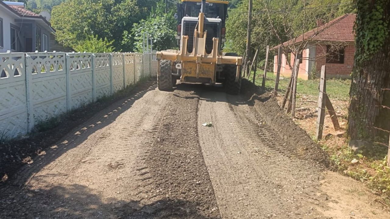 Çay köyünde altyapı güçlendirildi: yollar ve koruge borular yenilendi