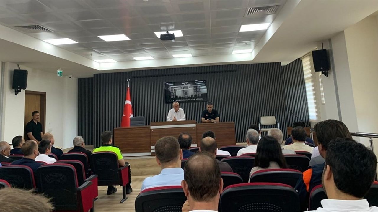 Çerkezköy’de ulusal afet tatbikatı öncesi kurumlar hazırlıklarını gözden geçirdi