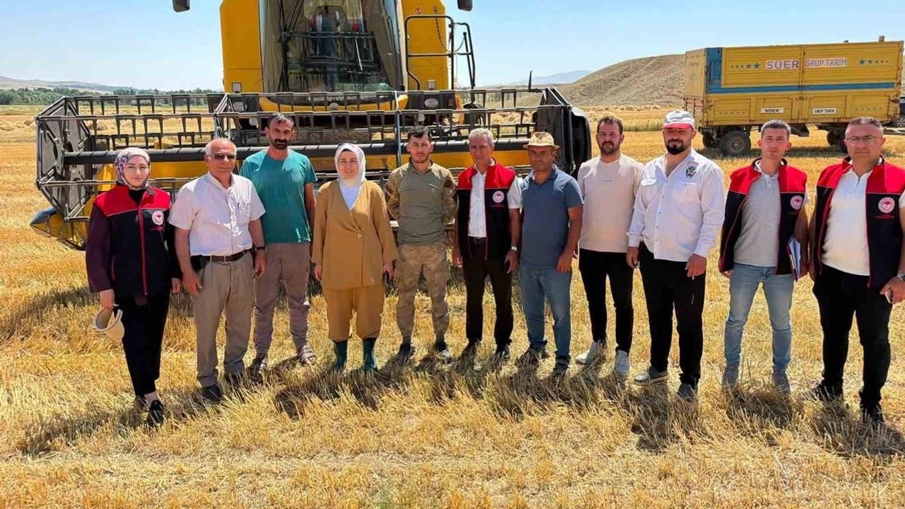 Çizmeli kaymakam Kübra Baka Kılıç tarlada üreticilerin yanında