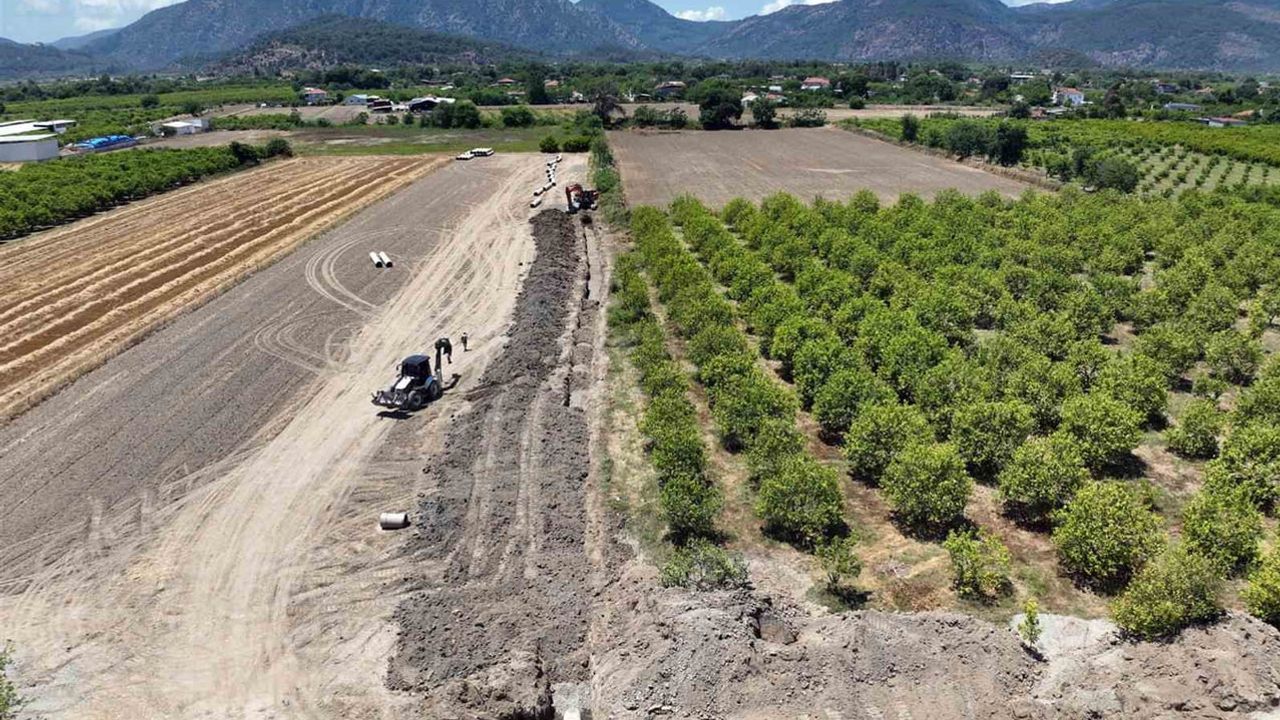 Dalaman ovası borulu sulama ile verimliliğe hazırlanıyor