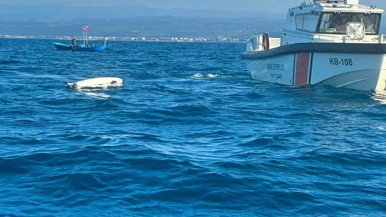 Denizde ters dönen dron balıkçılar tarafından bulundu