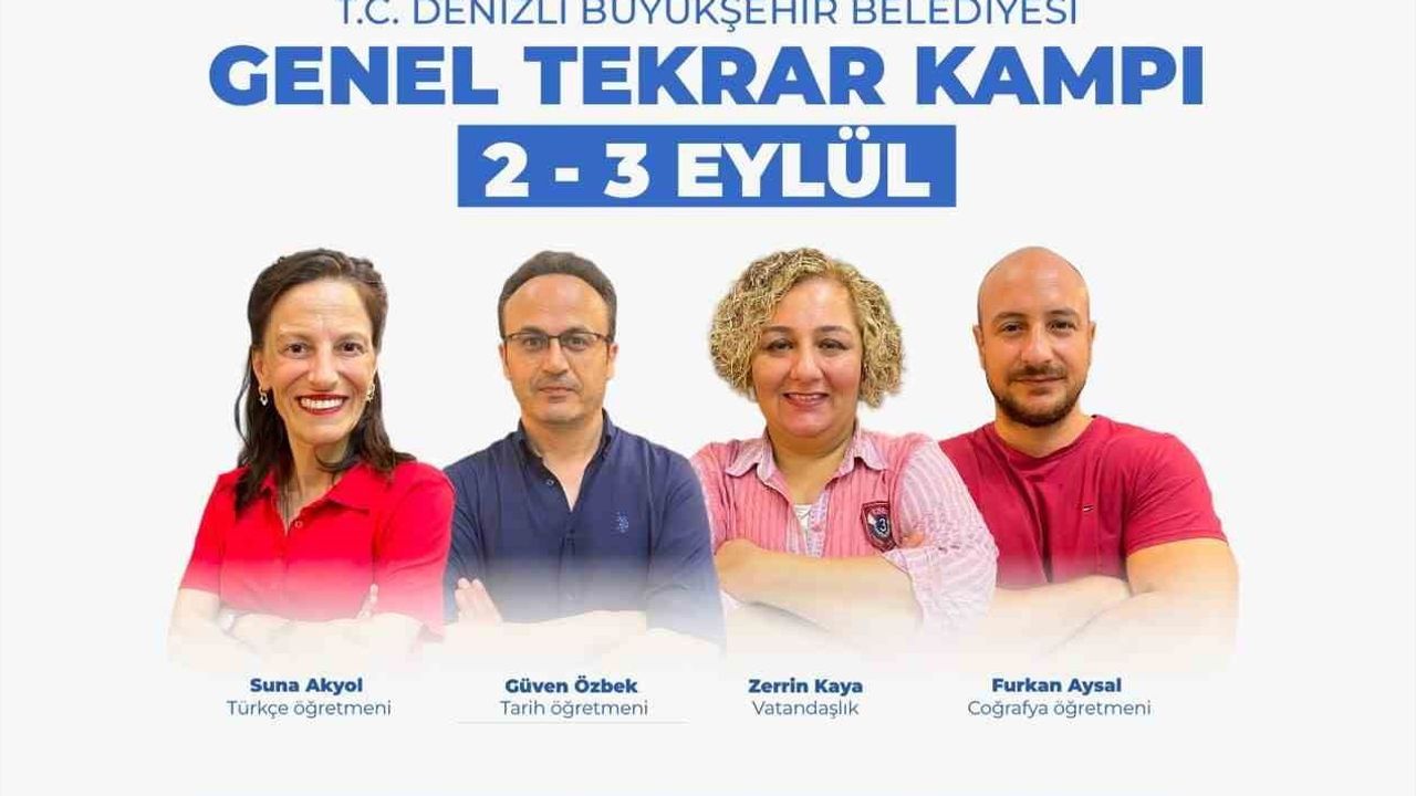 Denizli Büyükşehir'den KPSS hazırlığına iki günlük ücretsiz tekrar kampı