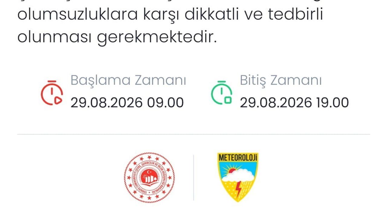Denizli'de gün boyunca etkili olacak kuvvetli rüzgar ve fırtına uyarısı