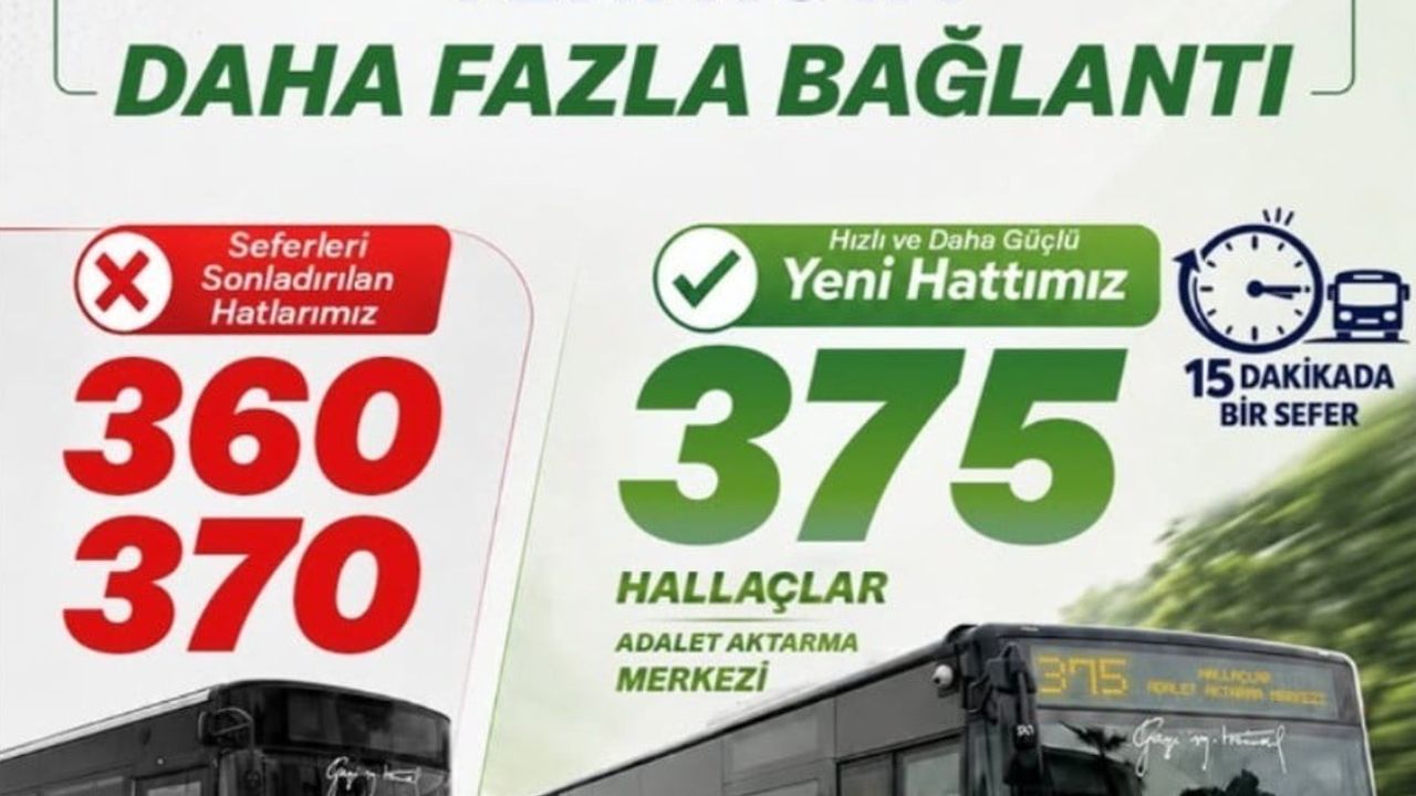 Denizli'de toplu ulaşımda düzenleme: 375 hattı 20 Ağustos 2026'da devrede