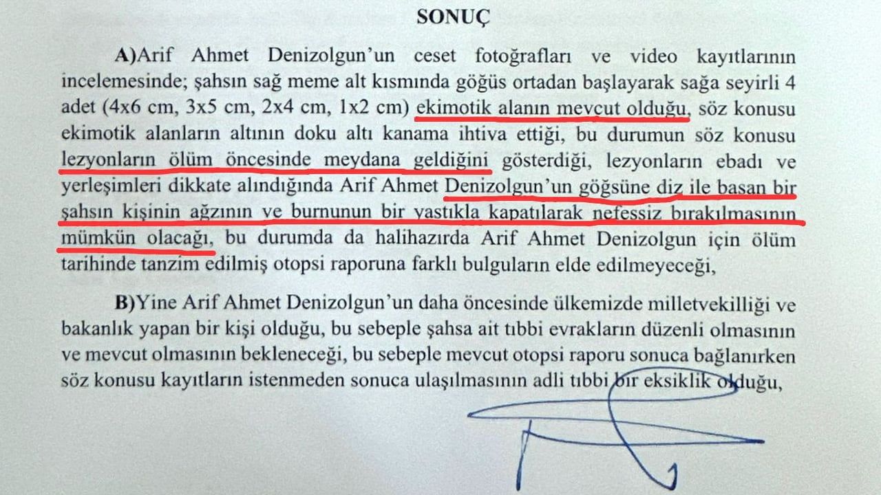 Denizolgun dosyasında yeni dönem: göğüs izleri ve ağır metaller doğal ölüm hükmünü sarsıyor