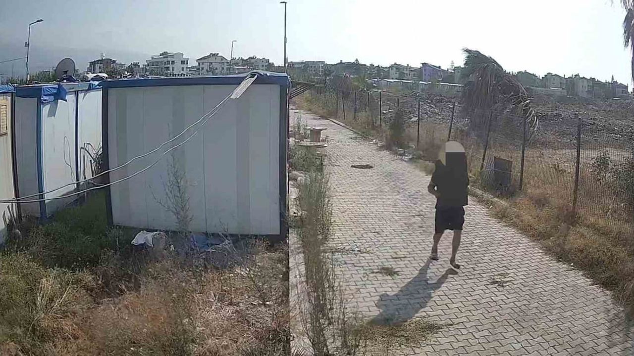 Depremzedelerin boşalttığı konteynerleri hedef alan soygun kamerada