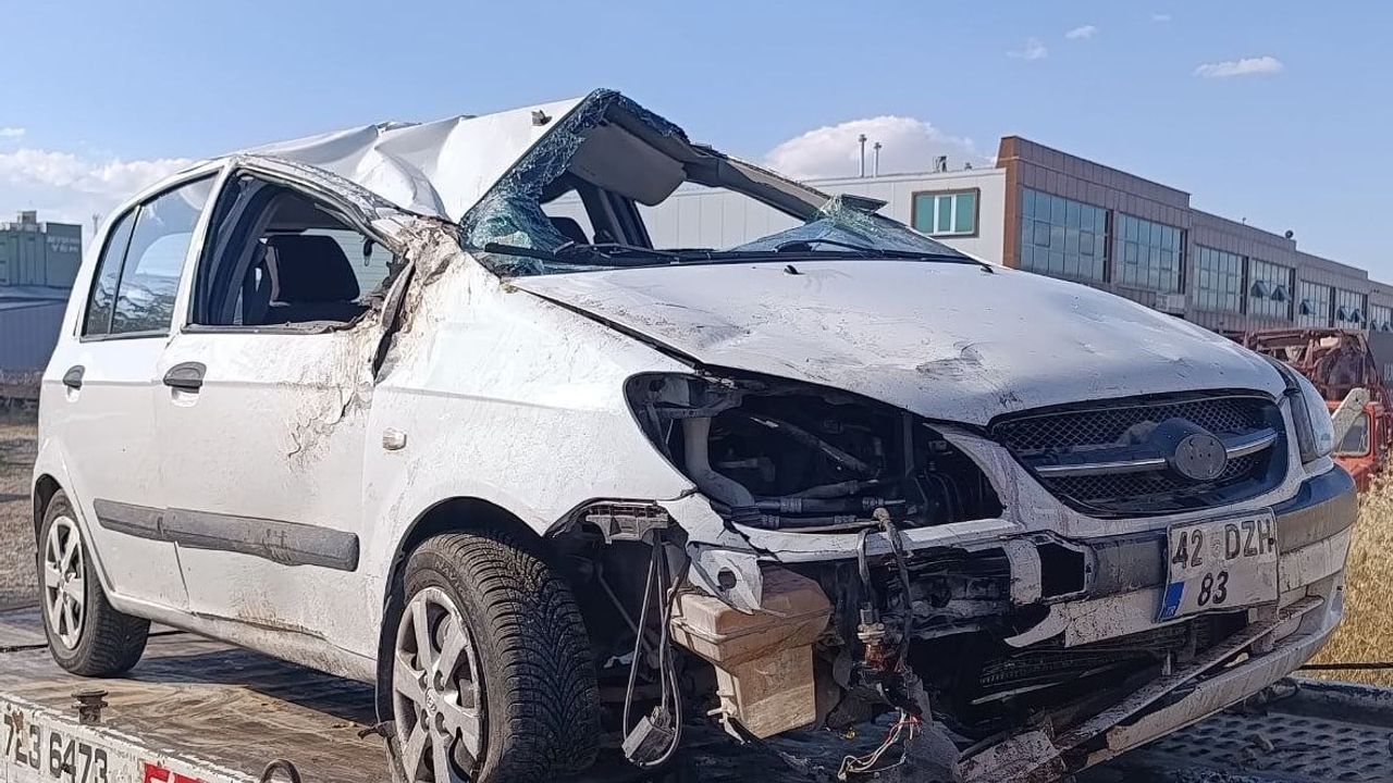 Derebucak yolunda devrilen otomobilde dört kişi yaralandı
