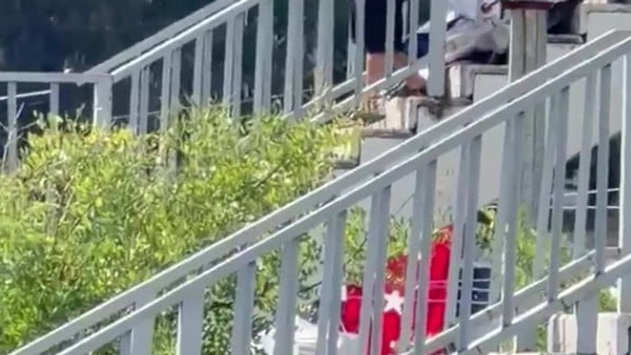 Devrek'te Cumhurbaşkanı Erdoğan'ın pankartını söküp taşıyan şüpheli tutuklandı