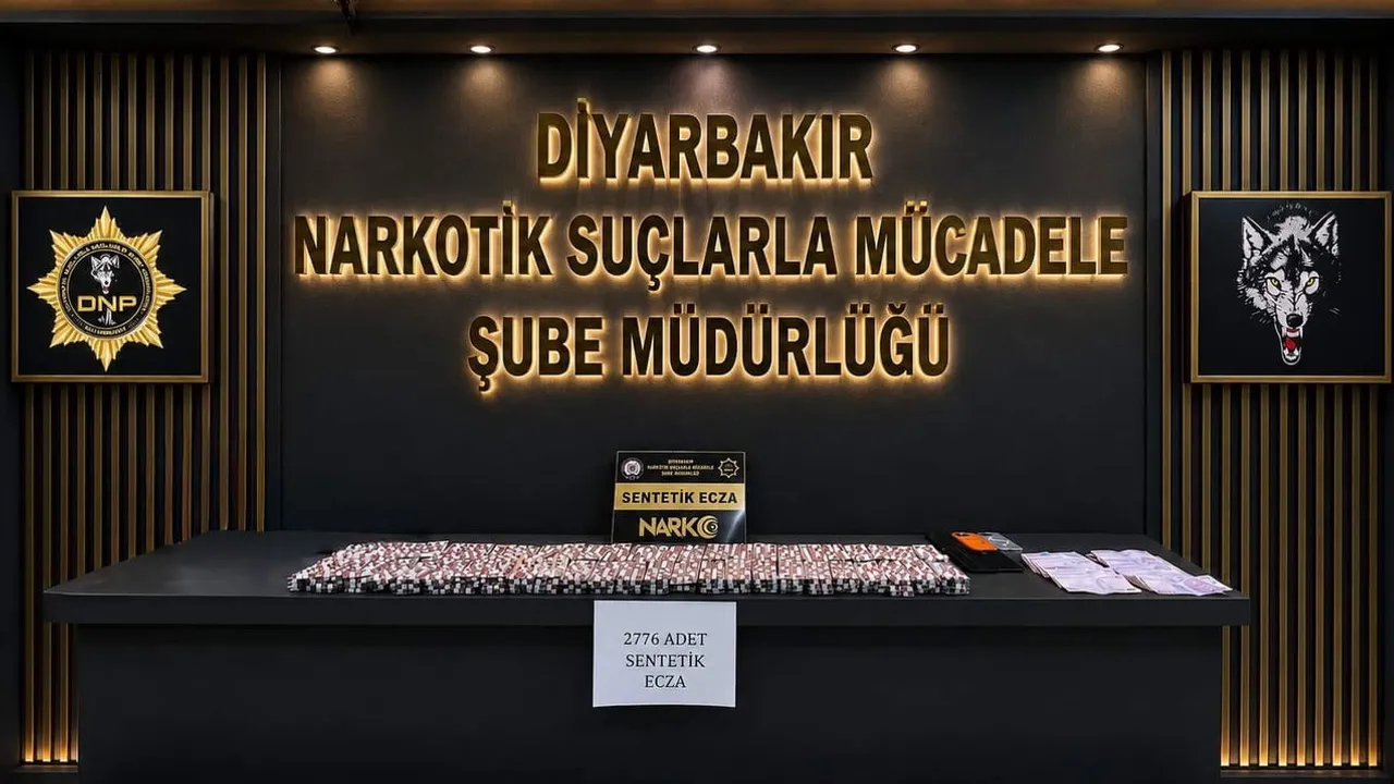 Diyarbakır Bağlar'da 2 bin 776 adet sentetik ecza ele geçirildi, bir şüpheli tutuklandı