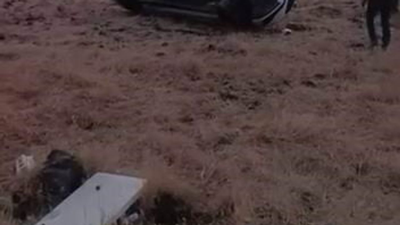 Diyarbakır'da Kayapınar Talaytepe'de kontrolden çıkan otomobil tarlaya uçtu: 1 yaralı
