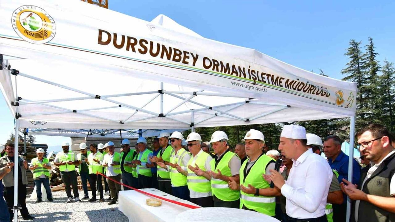 Dursunbey'de yeni orman işletme hizmet binasının temeli atıldı