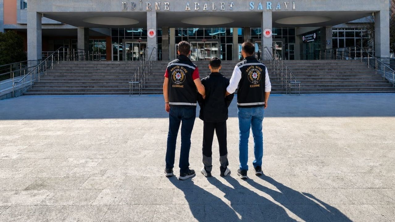 Edirne’de aranan hükümlü polis operasyonuyla 43 yıl 11 ay 15 gün cezayla yakalandı