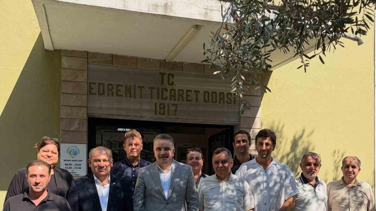Edremit'te veda: kaymakam Ahmet Odabaş'tan ticaret odasına teşekkür ziyareti