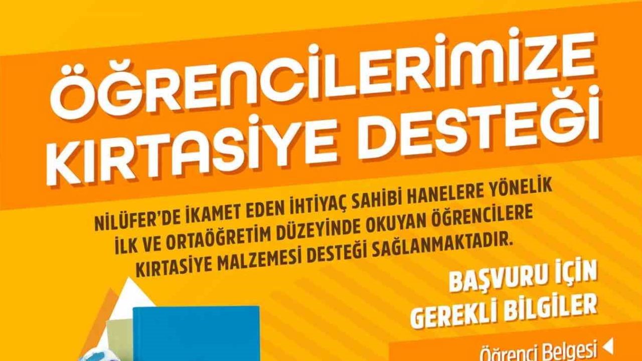 Eğitime destek Nilüfer'den: kırtasiye yardımıyla ailelerin yükü hafifliyor