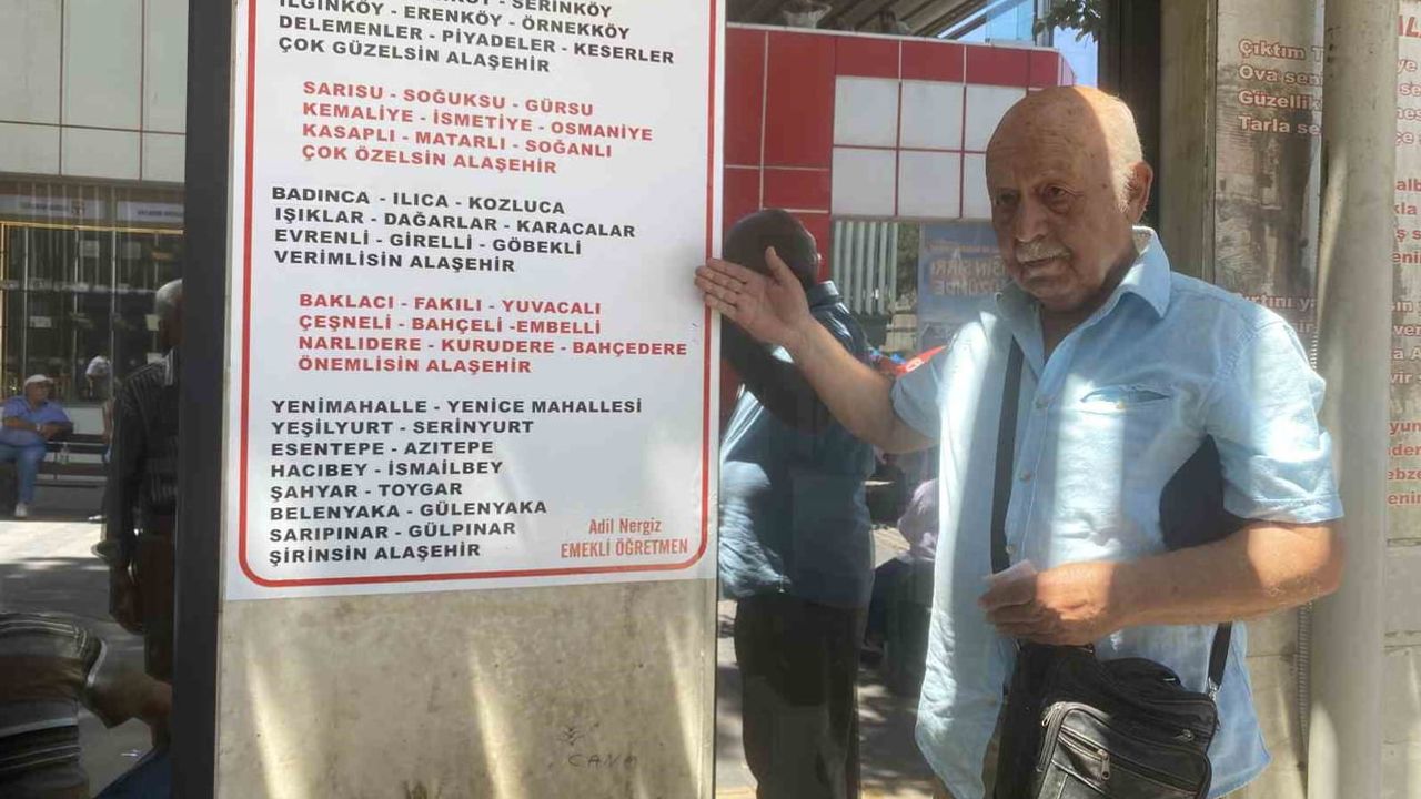 Emekli öğretmen Alaşehir'in 51 mahallesini şiire taşıdı