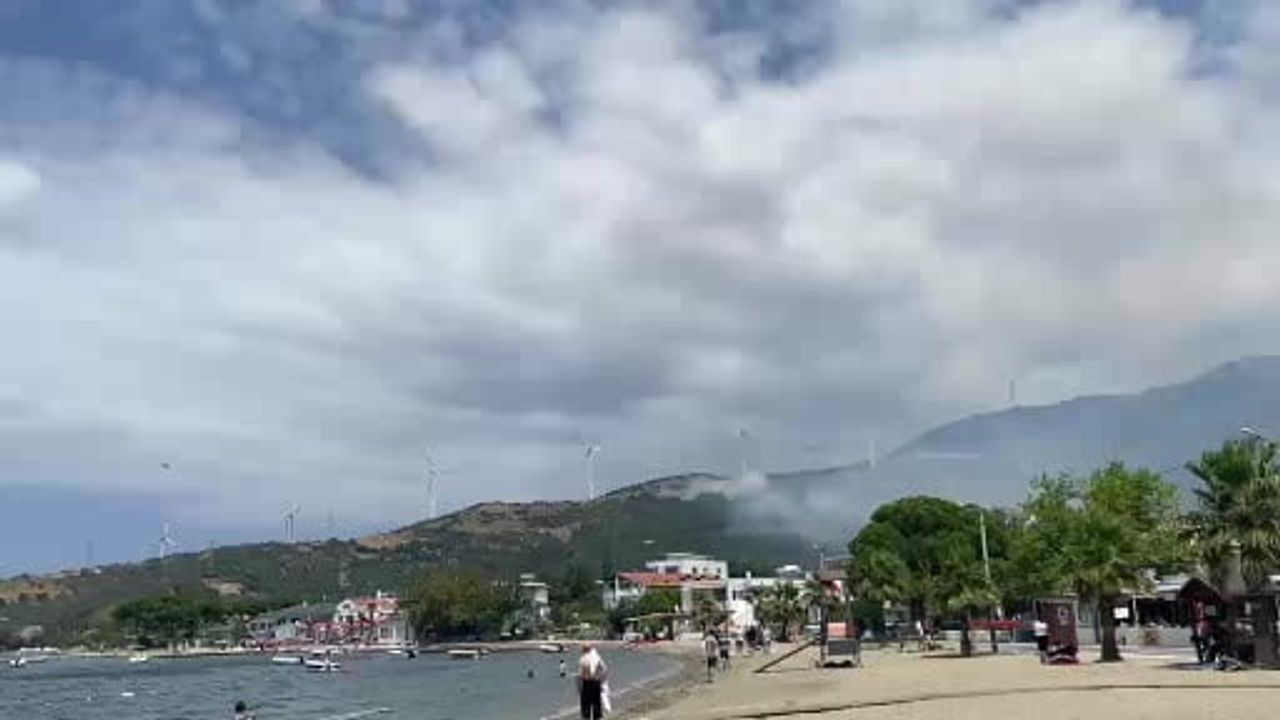 Erdek'te ekipler alevlerle mücadele ediyor: Narlı Mahallesi'nde müdahale sürüyor